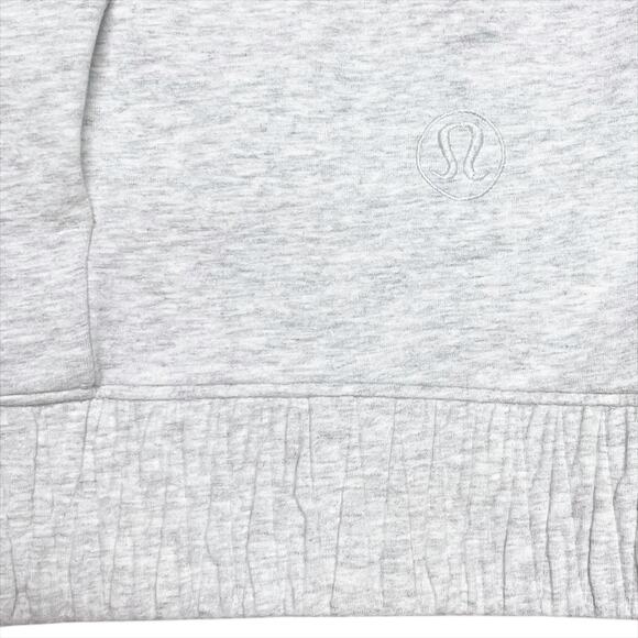 LULULEMON Stress Less Pullover in Heathered Core Ultra Light Grey Size 8 W3BF8S - Picture 5 of 9